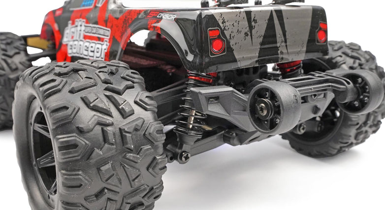 RC Geeks | RCG Racing 18-Series 1/18 Brushless Monster Truck - Red