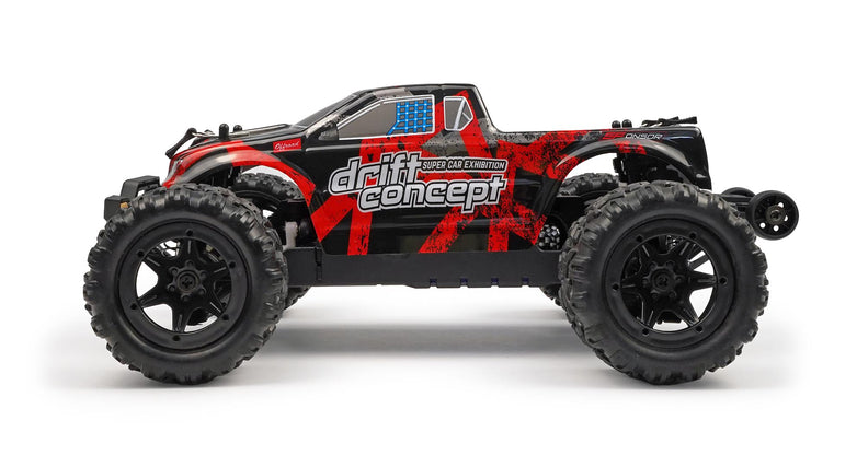 RC Geeks | RCG Racing 18-Series 1/18 Brushless Monster Truck - Red