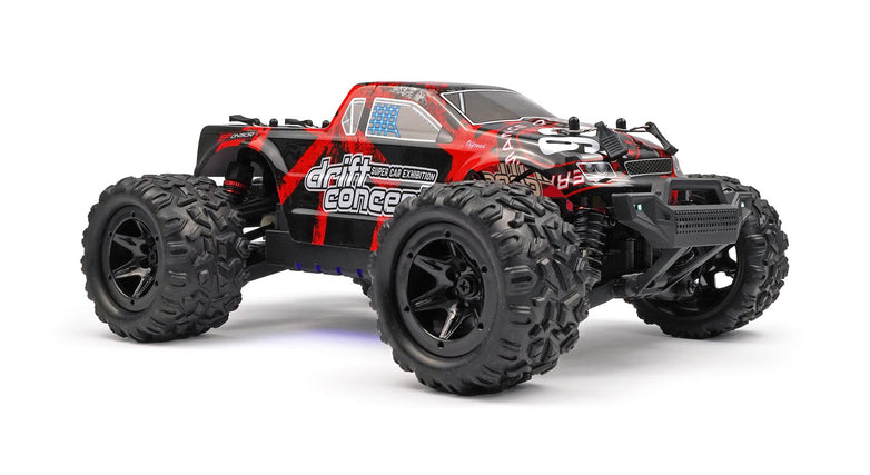 RC Geeks | RCG Racing 18-Series 1/18 Brushless Monster Truck - Red