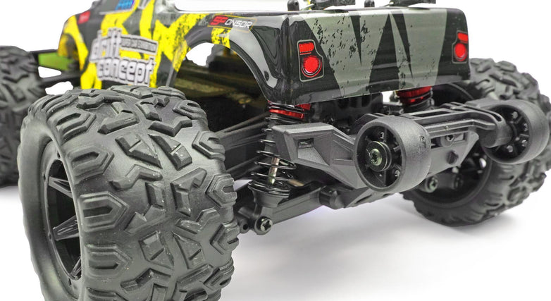 RC Geeks | RCG Racing 18-Series 1/18 Brushless Monster Truck - Yellow