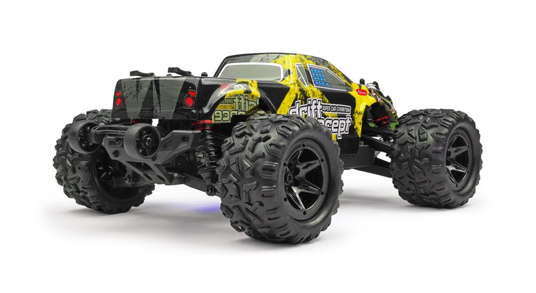 RC Geeks | RCG Racing 18-Series 1/18 Brushless Monster Truck - Yellow
