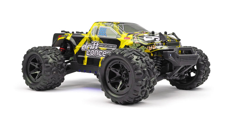 RC Geeks | RCG Racing 18-Series 1/18 Brushless Monster Truck - Yellow