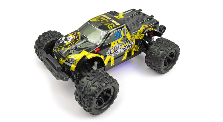 RC Geeks | RCG Racing 18-Series 1/18 Brushless Monster Truck - Yellow