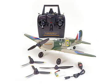 RC Geeks | Volantex Spitfire 4ch 400mm Brushed W/Gyro Epp RTF