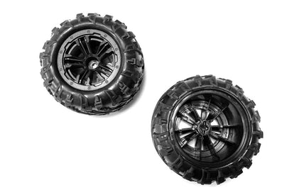 RCG Racing Wind Speed/Storm Rider Wheels & Tyres Black (2pcs)