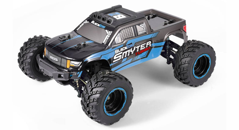RC Geeks | BlackZon Smyter MT Turbo 1/12 4WD 3S Brushless - Blue