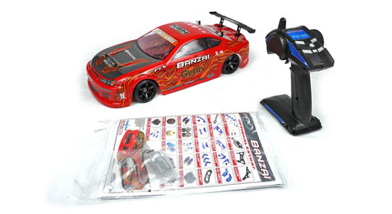 RC Geeks | FTX Banzai 4WD 1/10 Brushed Drift Car - Red