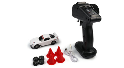 RCG Racing Micro DC 'Legends' 1/43 Drift Car - JDM R7 White