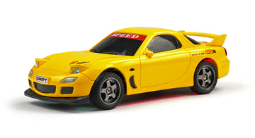 RCG Racing Micro DC 'Legends' 1/43 Drift Car - JDM R7 Yellow