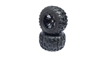 RCG Racing MT-One Wheel & Tyres Black (2pcs)