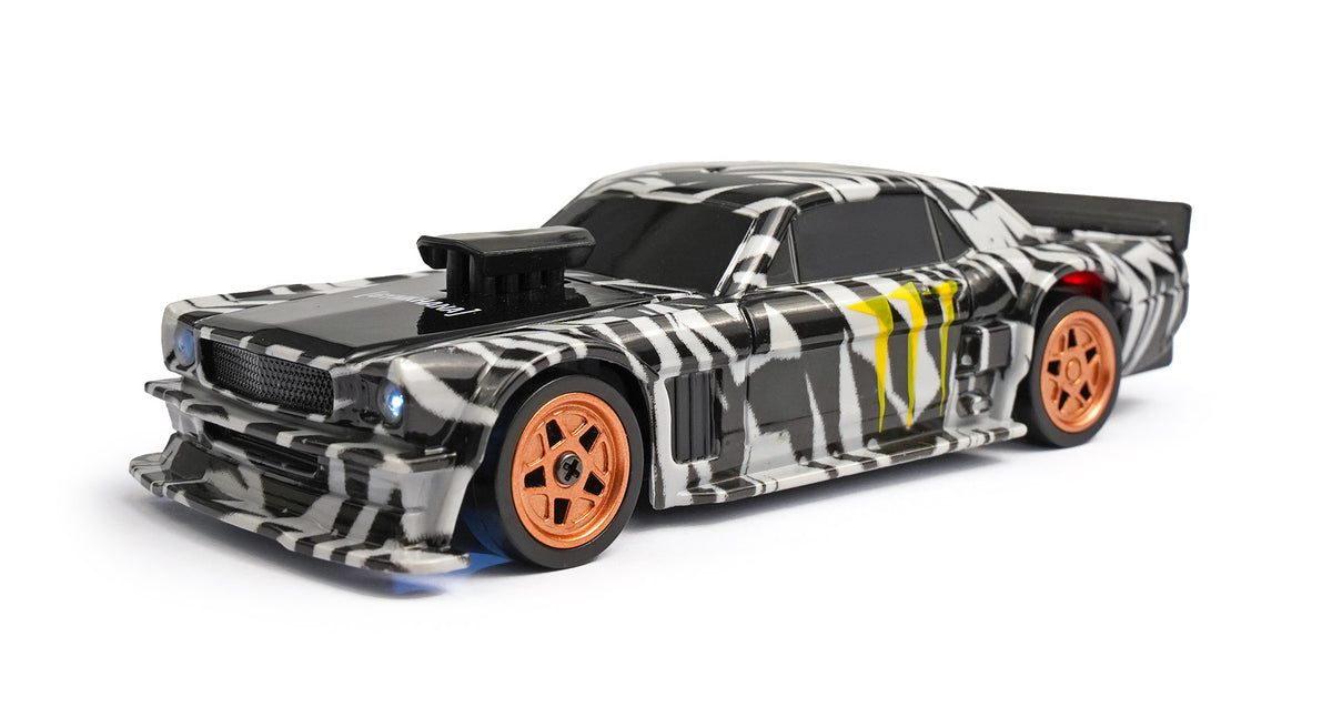 RCG Racing Micro DC 1/43 Drift Car Muscle Black/White