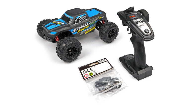 RC Geeks | RCG Racing Storm Rider 1/16 Brushless Monster Truck - Black/Blue