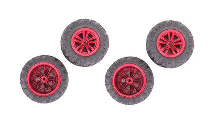 RCG Racing Wind Speed/Storm Rider Wheels & Tyres Red (4pcs)