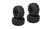 RC Geeks | RCG Racing Wind Speed/Storm Rider Wheels & Tyres Black (4pcs)