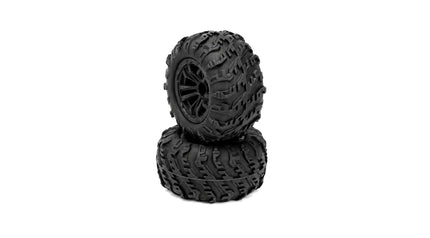 RCG Racing Wind Speed/Storm Rider Wheels & Tyres Black (4pcs)
