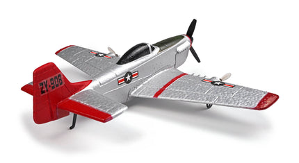 RC Geeks | RCG Racing ZY-908 War Bird Mini Plane - Silver/Red
