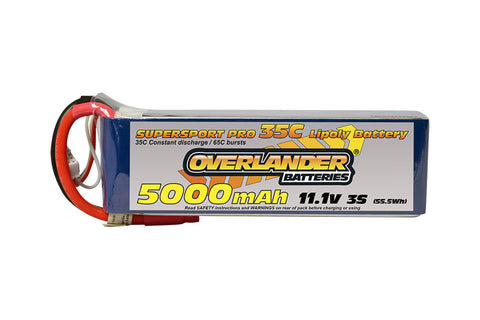 Overlander Supersport 11.1V 5000mAh 35C LiPo with XT60