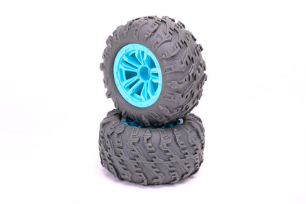 RC Geeks | RCG Racing Wind Speed/Storm Rider Wheels & Tyres Blue (4pcs)