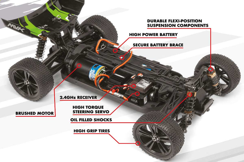 RC Geeks | Maverick Phantom XB 1/10 Buggy - Black/Green